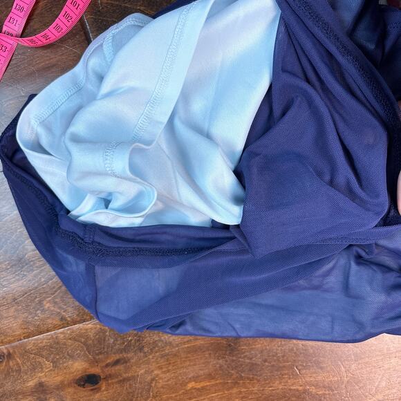 NWT Wild Fable Mesh Strapless Tube Midi Bodycon Dress Blue Women's Size XL - Picture 4 of 8